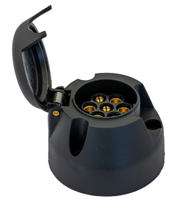 Obrázek k výrobku 63134 - 7-pól zásuvka pro vleky 12-24V - plast