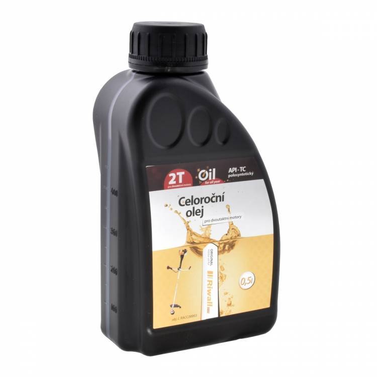 Obrázek k výrobku 29360 - Celoroční olej Riwall pro 2-taktní motory (0.5l) -