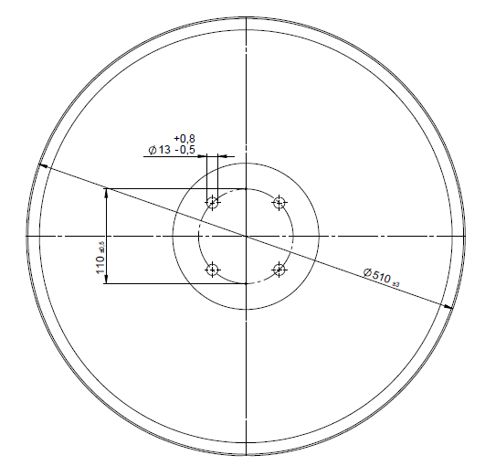 Obrázek k výrobku 63133 - Disk hladký vydutý 510/4,5mm vhodný pro Pöttinger