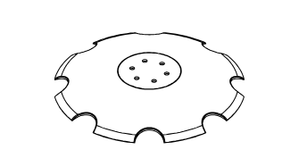 Obrázek k výrobku 63127 - Disk ozubený vydutý Ø 520/5mm vhodný pro BEDNAR