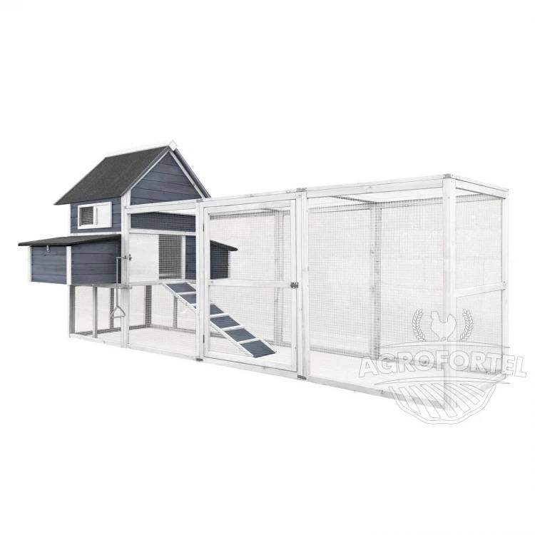 Obrázek k výrobku 133250 - Dřevěný a maxi kurník PALERMO Deluxe, 3100x1500x1500 mm