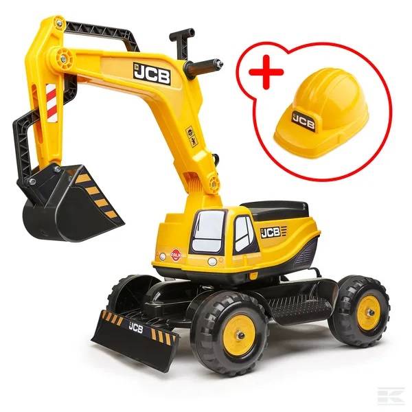 Obrázek k výrobku 75337 - FALK velký bagr JCB, s úložným prostorem pod sedadlem a přilbou