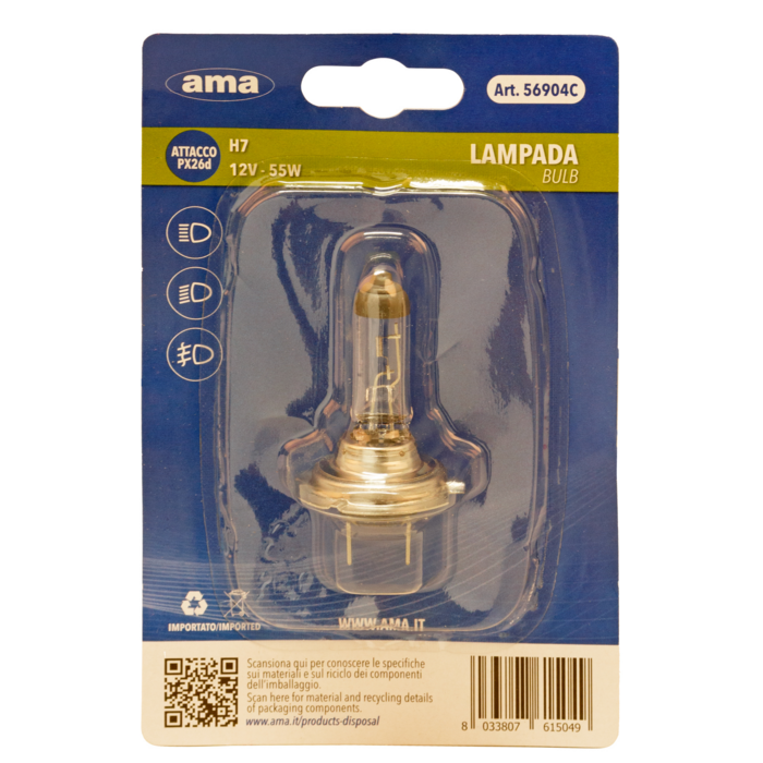Obrázek k výrobku 62659 - Halogenová žárovka H7 12V 55W PX26d