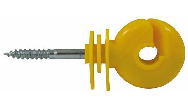 Obrázek k výrobku 56384 - Izolátor kruhový žlutý, držák 6mm