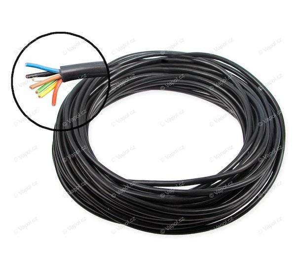 Obrázek k výrobku 31481 - Kabel 7-žílový, 6x1mm + 1x1,5mm,gum. plášť