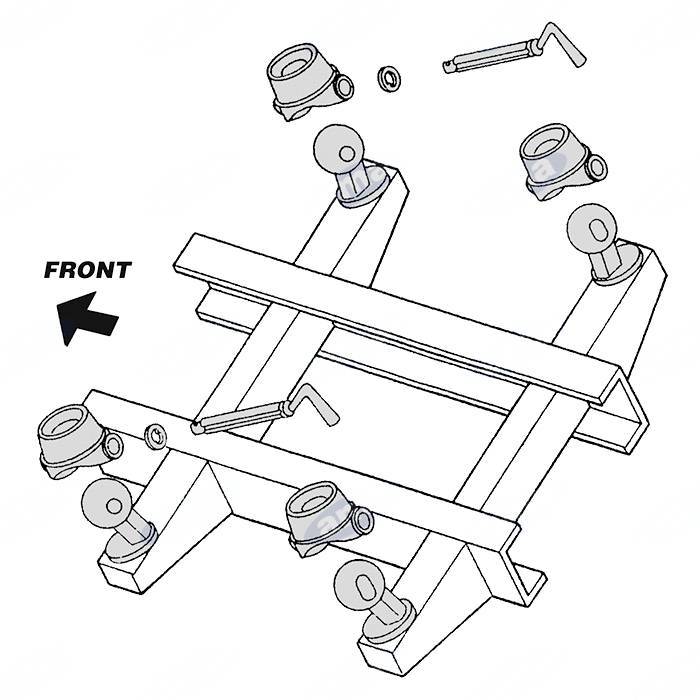 Obrázek k výrobku 9589 - KIT sklápěcí  koule 2500 kg/60mm + misky 2500 kg