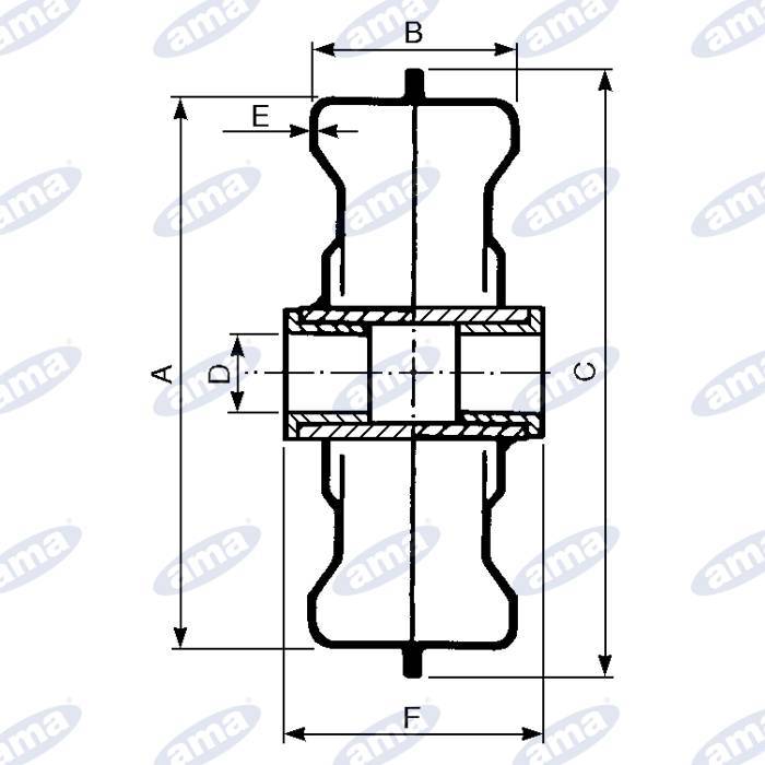 Obrázek k výrobku 12120 - Kolo s ložiskem 320x100 mm