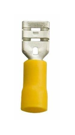Obrázek k výrobku 37235 - konektor izolovaný žlutý 6,3 mm, 4-6 mm2