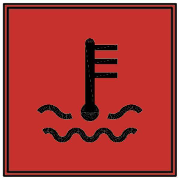 Obrázek k výrobku 59737 - Kontrolka teploty vody čtvercová, červená