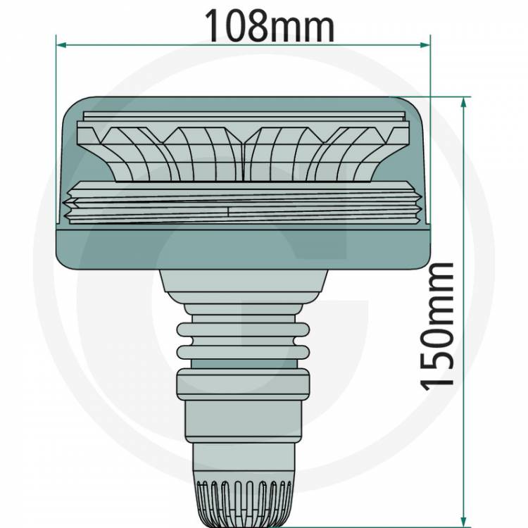 Obrázek k výrobku 69059 - LED zábleskový maják 12-24V, pružný, na tyčový držák