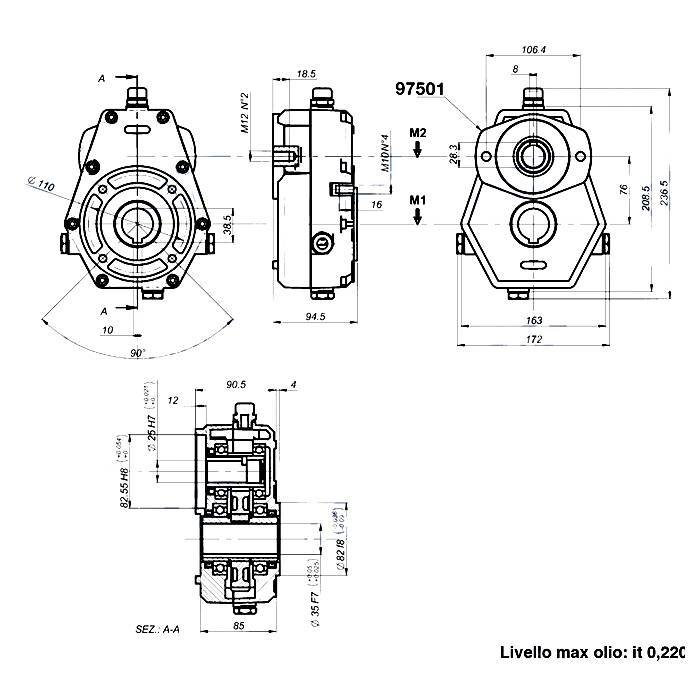 Obrázek k výrobku 60724 - Litinová převodovka k hydraulickému motoru GR. 2