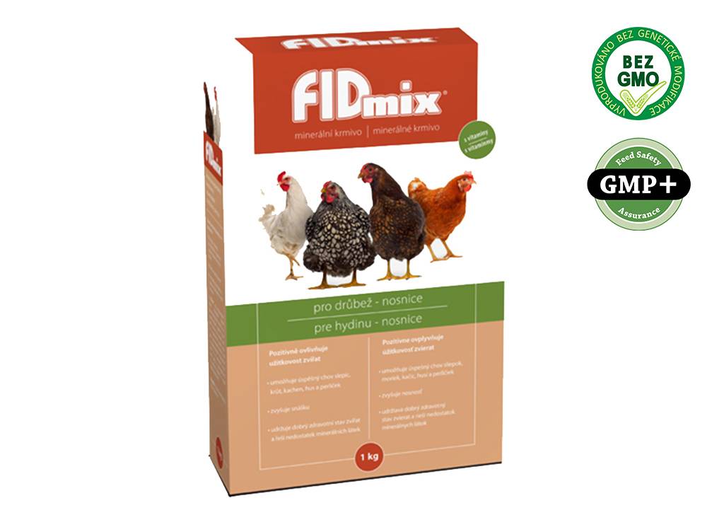 Obrázek k výrobku 125555 - Minerálně vitaminové krmivo FIDMIX PRO NOSNICE 1kg