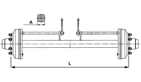 Obrázek k výrobku 18799 - náprava s brzdou 6000 kg