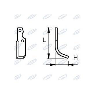 Obrázek k výrobku 43246 - NŮŽ ROTAVÁTORU 110 x 250 MM LEVÝ