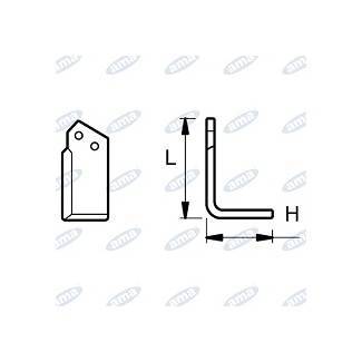 Obrázek k výrobku 43415 - NŮŽ ROTAVÁTORU 135 x 203 MM LEVÝ