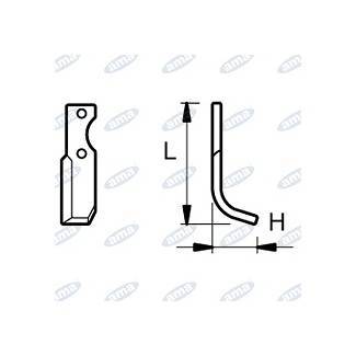 Obrázek k výrobku 43234 - NŮŽ ROTAVÁTORU 64 x 190 MM LEVÝ