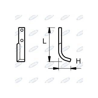 Obrázek k výrobku 43243 - NŮŽ ROTAVÁTORU 70 x 180 MM PRAVÝ