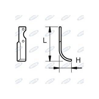 Obrázek k výrobku 43798 - NŮŽ ROTAVÁTORU 70 x 200 MM LEVÝ