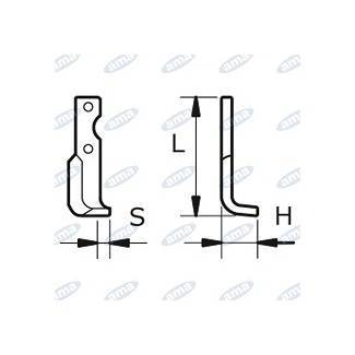 Obrázek k výrobku 42848 - NŮŽ ROTAVÁTORU 72 x 190 x 20 MM LEVÝ