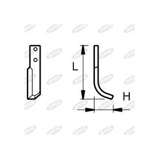 Obrázek k výrobku 43655 - NŮŽ ROTAVÁTORU 76 x 223 MM PRAVÝ
