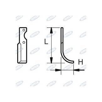 Obrázek k výrobku 43738 - NŮŽ ROTAVÁTORU 85 x 290 x 15 MM LEVÝ