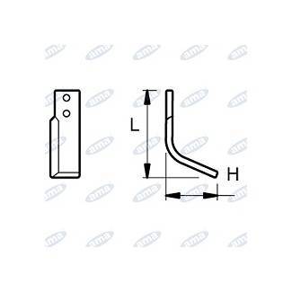 Obrázek k výrobku 43489 - NŮŽ ROTAVÁTORU 95 x 162 MM PRAVÝ