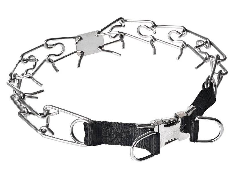 Obrázek k výrobku 129738 - Obojek s ostny, kov. přezka, plíšek, 60 cm, nerez