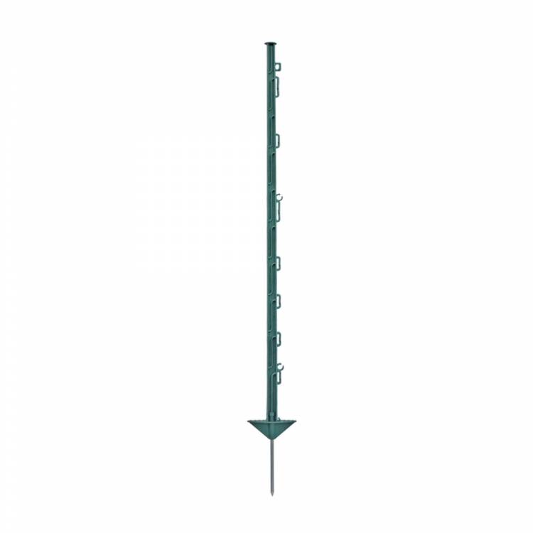 Obrázek k výrobku 121847 - Plastový sloupek pro elektrický ohradník, délka 105 cm, 10 oček, zelený