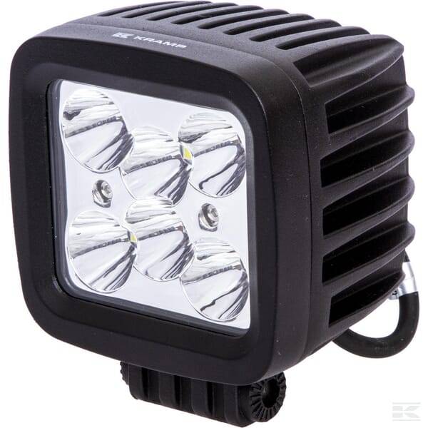 Obrázek k výrobku 32611 - Pracovní světlo LED 42 W, 3780 lm, čtvercové, 10/30 V, 100x82x100 mm, bodový paprsek, 6 LED, Kramp