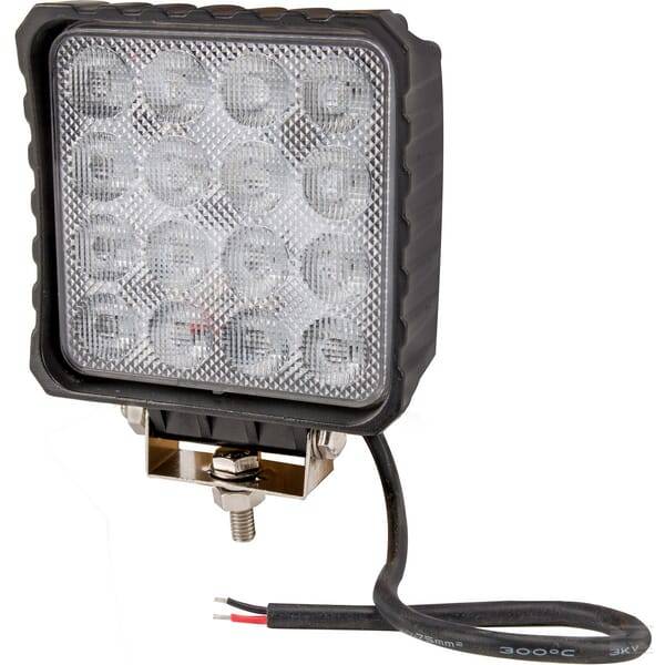 Obrázek k výrobku 111228 - Pracovní světlo LED 48 W, 3840 lm, čtvercové, 10/30 V, 112x54,5x136 mm, širokoúhlé, 16 LED, Kramp