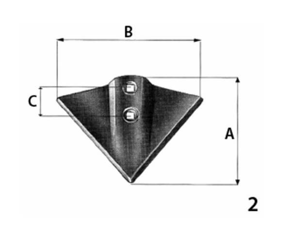 Obrázek k výrobku 51852 - radlička, šíře 255 mm/2 díry/materiál 7 mm