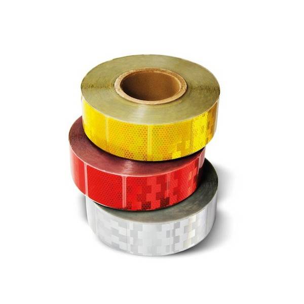 Obrázek k výrobku 35521 - Reflexní čtverce v pásce žlutá