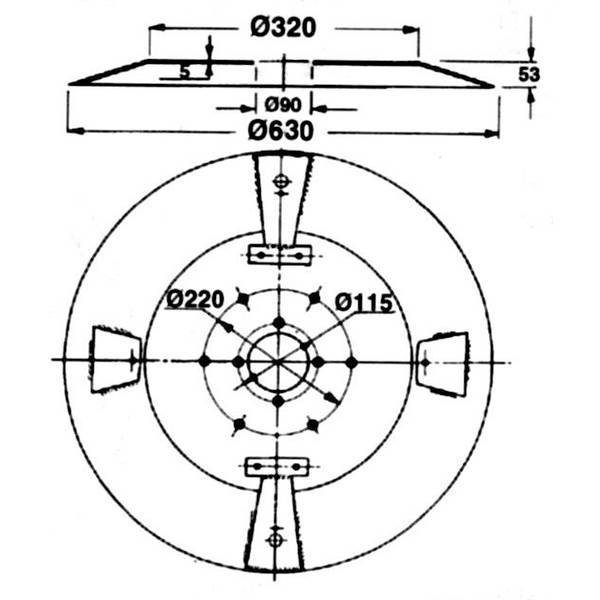 Obrázek k výrobku 33696 - rotační buben typ Fahr/KM20- 1,35m