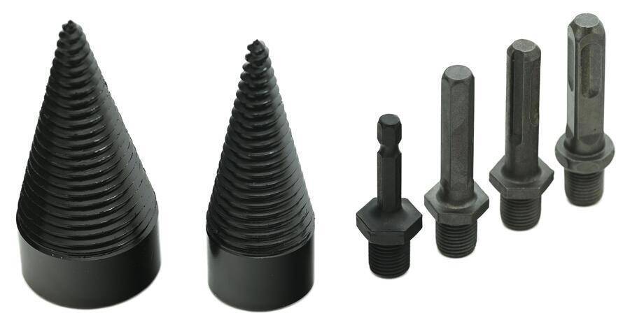 Obrázek k výrobku 95177 - Sada trnů na štípání dřeva 32 a 42 mm + 4 nástavce