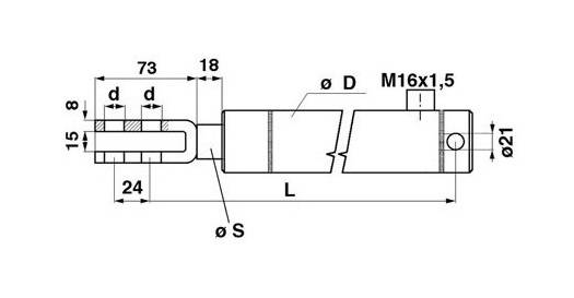 Specifikace - Brzdový válec jednočinný 280 mm