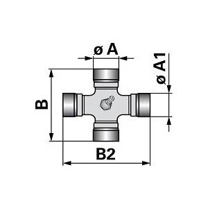 Specifikace - Kříž Kardanu 23,8x61,2/22x77 (asymetrický)