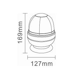 Specifikace - LED zábleskový maják 12-24V, magnetický