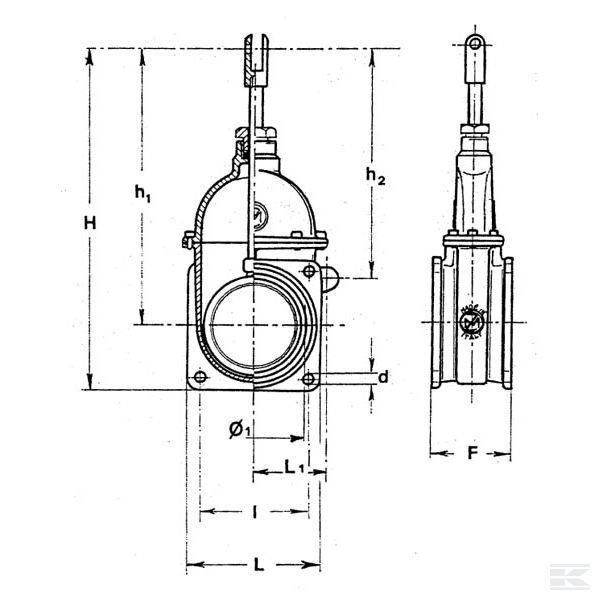 Specifikace - Šoupátko 6" s čtyřhr.přírubou