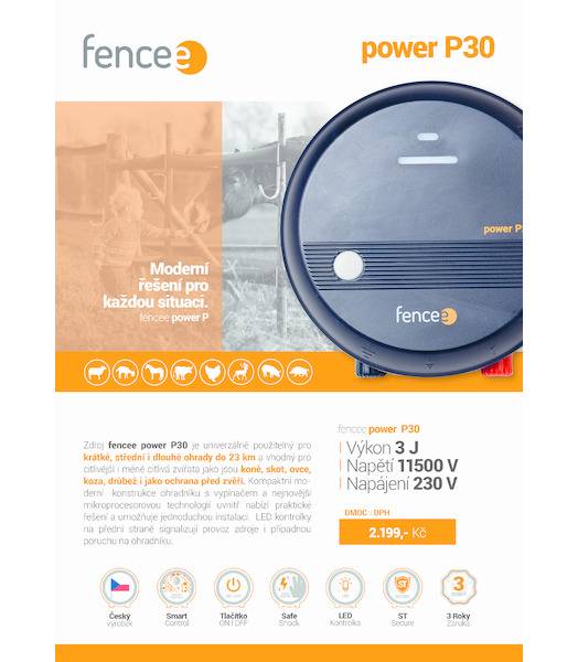 Specifikace - Zdroj impulzů fencee power P30