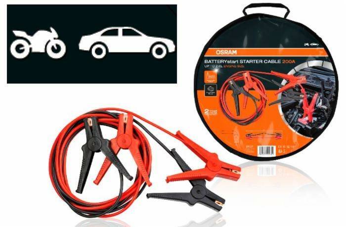 Obrázek k výrobku 62153 - Startovací kabely OSRAM 700A 25MM²  3,5M