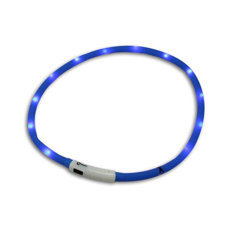 Obrázek k výrobku 78376 - Svítící LED obojek pro psy, různé barvy - Modrá