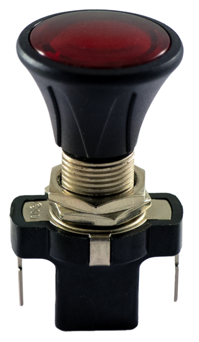 Obrázek k výrobku 63098 - Tahový vypínač s červenou LED kontrolkou