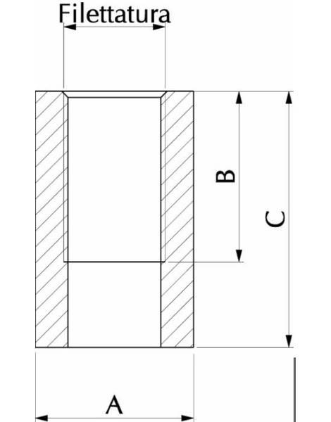 Obrázek k výrobku 48548 - závitové pouzdro 3/8"