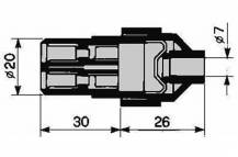 Obrázek k výrobku 12048 - 2 pólová zástrčka 12/24V, 5A