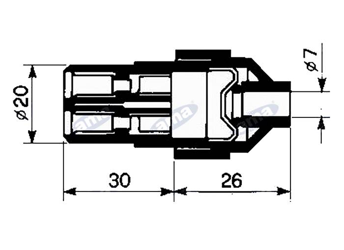 Obrázek k výrobku 21648 - 2 pólová zástrčka 12/24V, 5A