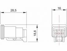 Obrázek k výrobku 38550 - 2 pólový konektor IP 67 samec