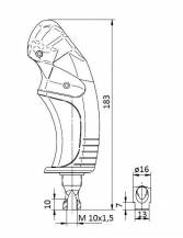 Obrázek k výrobku 59791 - 2 tlačítkový ergonomicky tvarovaný joystick, bezp. tlačítko