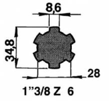 Obrázek k výrobku 54341 - Adaptér s válcovitou dírou, 120mm