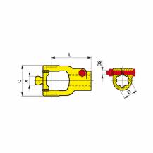 Obrázek k výrobku 35241 - Außengabel AGKF W2480 13/8-21