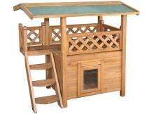Obrázek k výrobku 125229 - Bouda pro kočky s terasou KERBL 82790 LODGE, 77x50x73cm